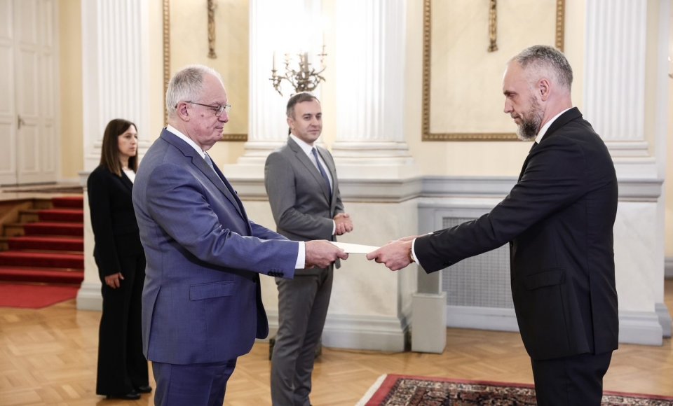 Ambassador Andrius Kalindra Presents His Letters of Credence to the President of the Hellenic Republic
