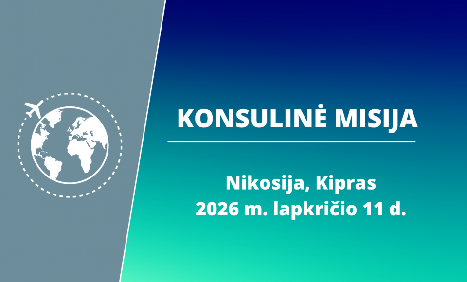 Lapkričio 11 d. konsulinės paslaugos bus teikiamos Nikosijoje